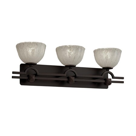 Justice Design Group GLA-8503-16-WHTW-CROM Veneto Luce Collection Argyle 3-Light Bath Bar